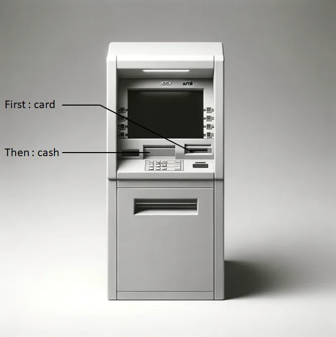 Example of chronological foolproof device: vending machines